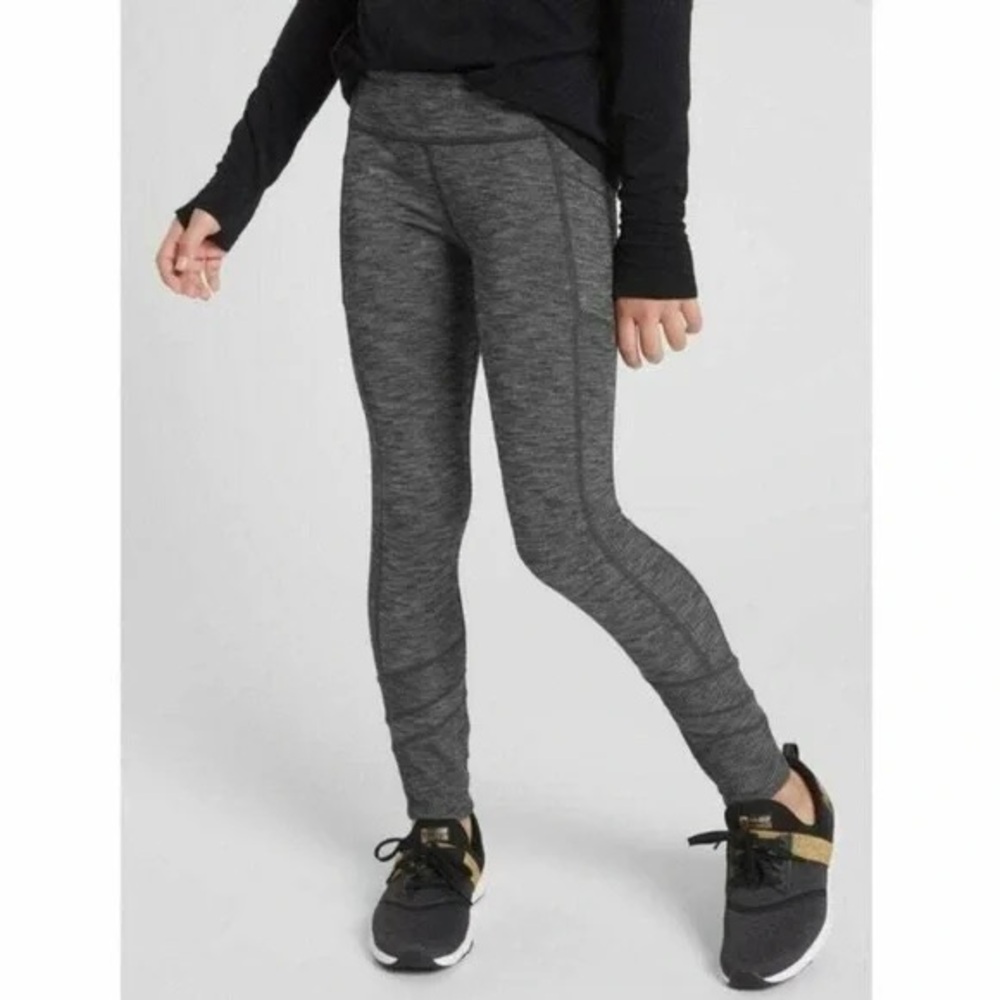 Athleta Girl Go The Distance Tight in charcoal gray size medium